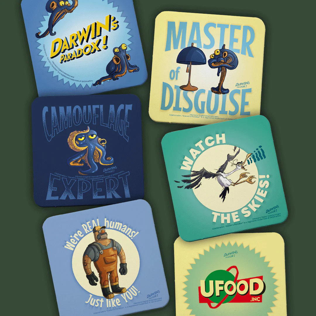Darwin’s Set of 6 cork-back Coasters - Image 3