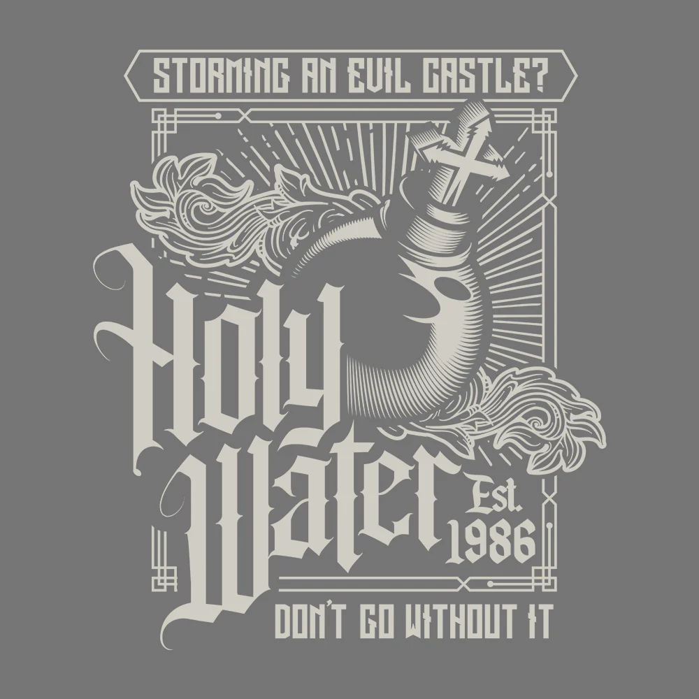 Holy Water Monochrome T-Shirt - Image 2